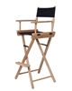 Director's Chair Counter Height Light Wood By Trademark Innovations (Black)