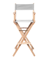 Director's Chair Counter Height Light Wood By Trademark Innovations (White)