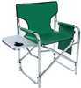 Aluminum Canvas Folding Director's Chair with Side Table by Trademark Innovations (Green, 31.5"H)