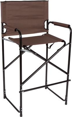 Lightweight Durable Aluminum Folding Tall Director's Chair by Trademark Innovations