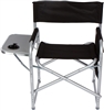 Folding Director's Chair with Aluminum Side Table, Storage Bag Steel Tubing by Trademark Innovations