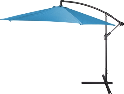 10' Deluxe Polyester Teal Offset Patio Umbrella by Trademark Innovations