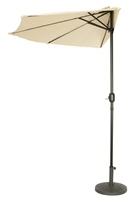 9' Patio Half Umbrella by Trademark Innovations (Beige)