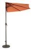 9' Patio Half Umbrella by Trademark Innovations (Orange)