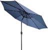 9' Deluxe Solar Powered LED Lighted Patio Umbrella by Trademark Innovations (Blue)
