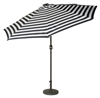 9' Deluxe Solar Powered LED Lighted Patio Umbrella by Trademark Innovations (Blue Striped)