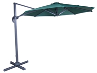 10' Deluxe Green Polyester Offset Roma Patio Umbrella by Trademark Innovations