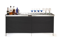 Trademark Innovations Portable Bar Table Two Skirts Carrying Case Included (78"L x 15"W x 36"H)