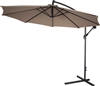 10' Premium Polyester Offset Patio Umbrella by Trademark Innovations (Tan)