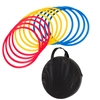 Trademark Innovations Speed Agility Training Rings Set of 12 18" Diameter Multicolor (With Carrycase)