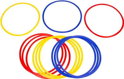 Trademark Innovations Speed Agility Training Rings Set of 12 18" Diameter Multicolor