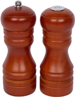 Peppermill Salt Shaker Set 5 Inches High With a Walnut Finish by Trademark Innovations