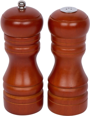 Peppermill Salt Shaker Set 5 Inches High With a Walnut Finish by Trademark Innovations