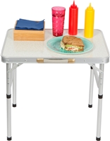 Aluminum Adjustable Portable Folding Camp Table With Carry Handle By Trademark Innovations