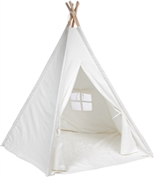 Trademark Innovations Authentic Giant White Canvas Teepee 6'