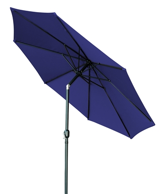 10' Tilt with Crank Patio Umbrella with Bronze-Finish Starburst Base by Trademark Innovations (Blue)
