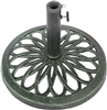 Cast Iron Umbrella Base 17.7 Inch Diameter by Trademark Innovations (Green)