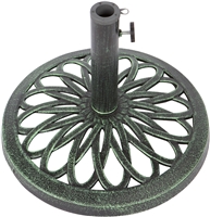 Cast Iron Umbrella Base 17.7 Inch Diameter by Trademark Innovations (Green)