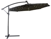 10' Deluxe Polyester Offset Patio Umbrella with LED lights by Trademark Innovations (Black)