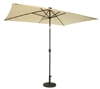 10' x 6.5' Rectangular Solar Powered LED Lighted Patio Umbrella by Trademark Innovations (Beige)