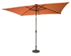 10' x 6.5' Rectangular Solar Powered LED Lighted Patio Umbrella by Trademark Innovations (Orange)