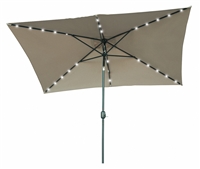 10' x 6.5' Rectangular Solar Powered LED Lighted Patio Umbrella by Trademark Innovations