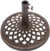 Cast Iron Umbrella Base 17.7 Inch Diameter by Trademark Innovations (Bronze)