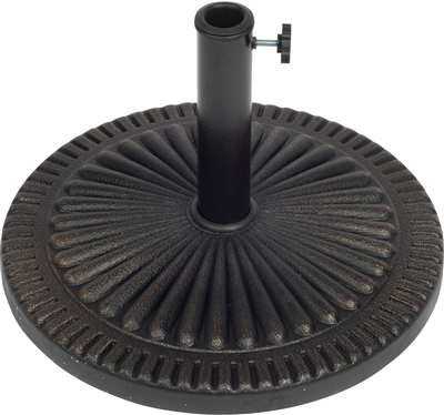 Starburst Design Resin Umbrella Base 19" Diameter in Bronze Finish By Trademark Innovations