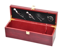Wine Gift Box Set Wooden for 1 Bottle By Trademark Innovations