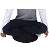 Cotton Yoga Meditation Round Cushion with Carry Handle by Trademark Innovations (Black)