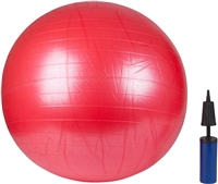 Trademark Innovations 65cm (25.5 Inches) Inflatable Extra Thick Yoga Ball (RED)