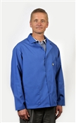 Traditional Lab Coat, Nylostat fabric, hip-length jacket, Royal Blue, 3pockets
