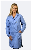 Traditional Lab Coat, Nylostat fabric, knee-length coat, NASA Blue, 3pockets