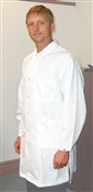Traditional Lab Coat, Nylostat fabric, knee-length coat, White, 3pockets
