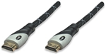 High Speed HDMI Cable HDMI Male to Male, Shielded, Black/Gray, 3.0 m (10 ft.)