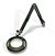 LED Illuminated Magnifier Green-Lite  6", 2x(4 Diop), 43" arm, CD Base Assembly, Multi Angle LEDs, 120-240V, Racing Green