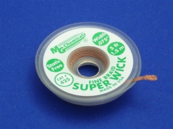 Static Free Super Wick, Size No.(3), Width(.075"), Colour Code(Green), Length(1.5M)