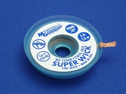 Static Free No Clean Super Wick, Size No.(4), Width(100"), Colour Code(Blue), Length(1.5M)