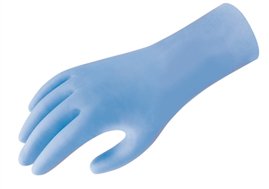 7500PF Nitrile Showa Best Disposable Gloves, Powder-Free, 4 mil Thick, Blue Color, Textured Surface
