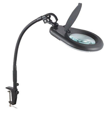 Magnifier Workbench Lamp - Black..with Bench Clamp - 5X