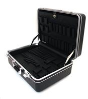 928T-CB DELUXE POLYETHYLENE TOOL CASE WITH CHROME HARDWARE COLOR BLACK