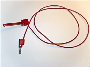Red Mini-Plunger to Stackable Banana Plug, 36" 20G PVC