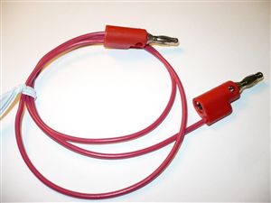 Red Stackable Single Banana Plug on Both Ends, 36" 20G PVC
