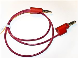 Red Stackable Single Banana Plug on Both Ends, 48" 20G PVC