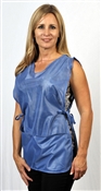 Apron Lab Coat, OFX-100  fabric, hip-length, Blue, 2pockets