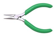 4" Sub-miniature Needle Nose Pliers with Green Cushion Grips