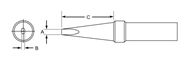 .062" x .62" x 600° PT Series Screwdriver Tip for TC201 Series Iron