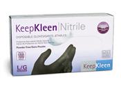 KeepKleen Black Non-sterile Powder-free Nitrile Disposable Gloves