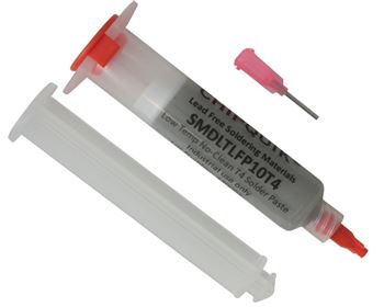 Solder Paste no clean Sn42/Bi57.6/Ag0.4 Low Temp 138C in 10cc syringe 35g (T4)