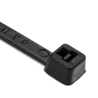 T18R0M4 - Cable Tie, 4" Long, UL Rated, 18lb Tensile Strength, PA66, Black, 1000/pkg